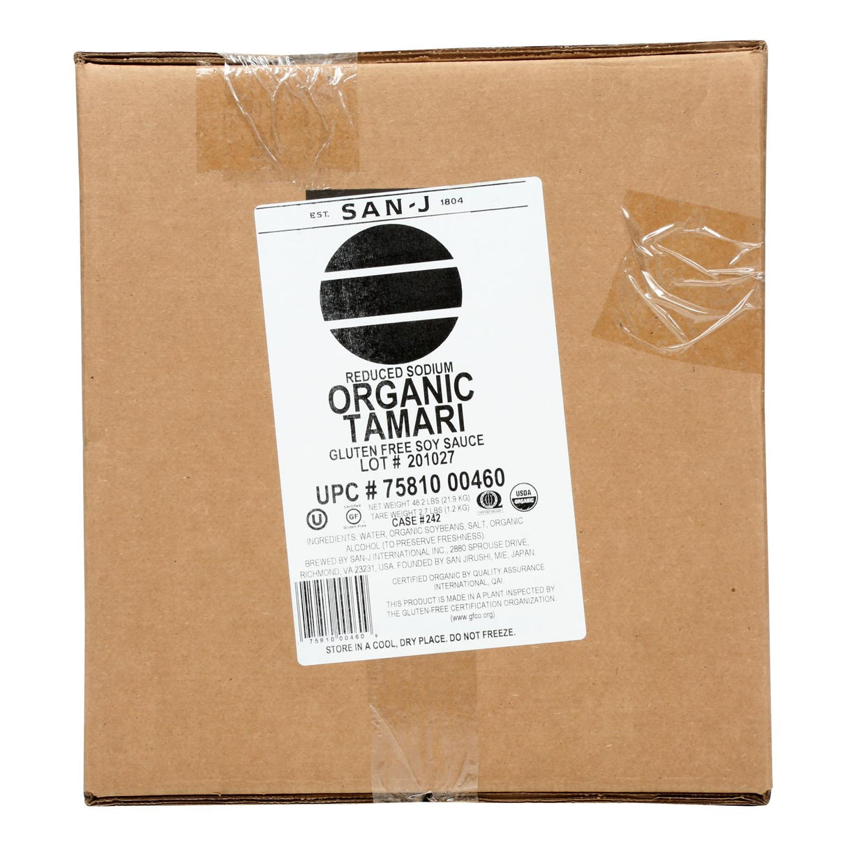 Sauce, Soy, Tamari,1 - 5 GALLON