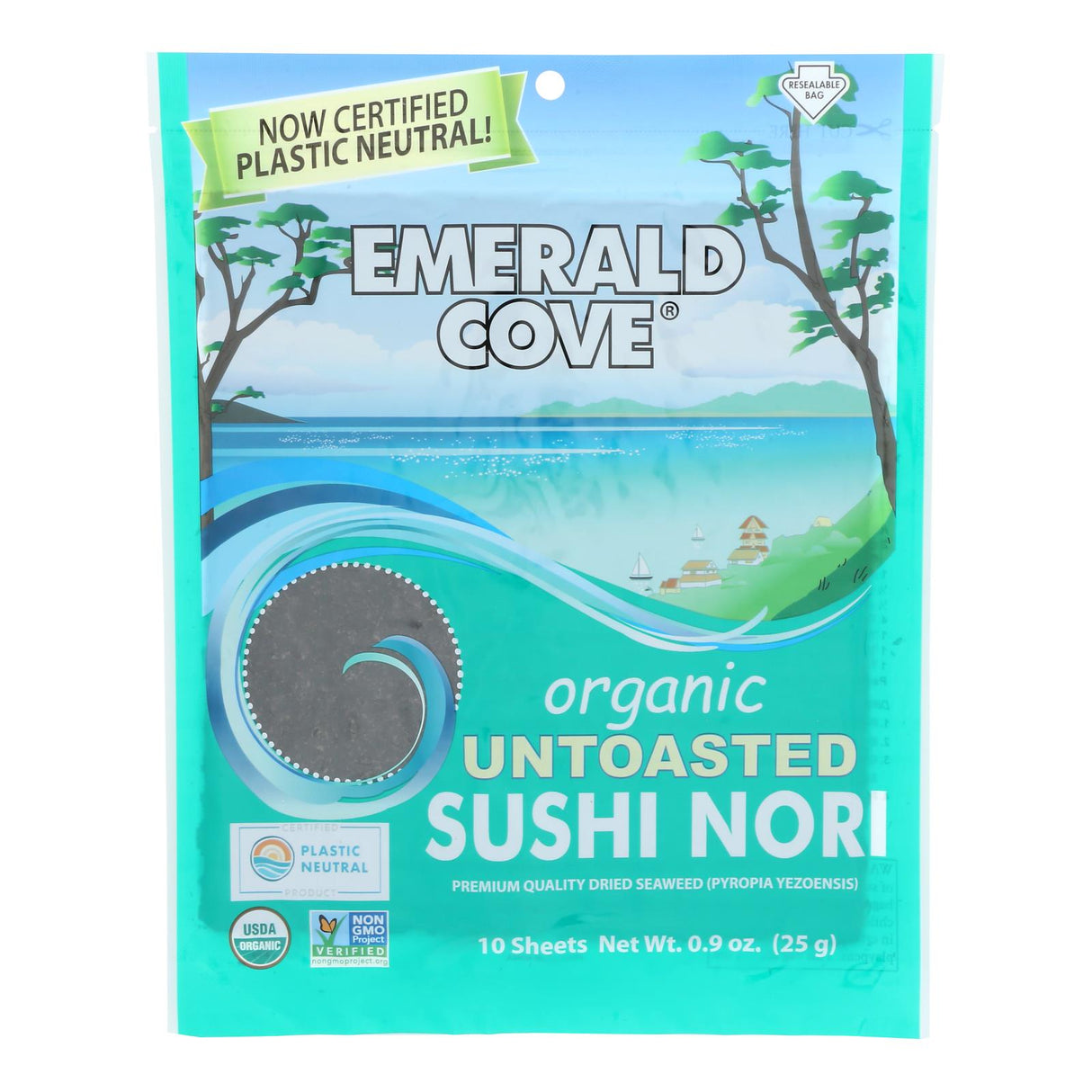 Nori, Seaweed, Untoasted, Silver Grade, Resealable Bag, 0.09 Ounce,6 - 10 COUNT