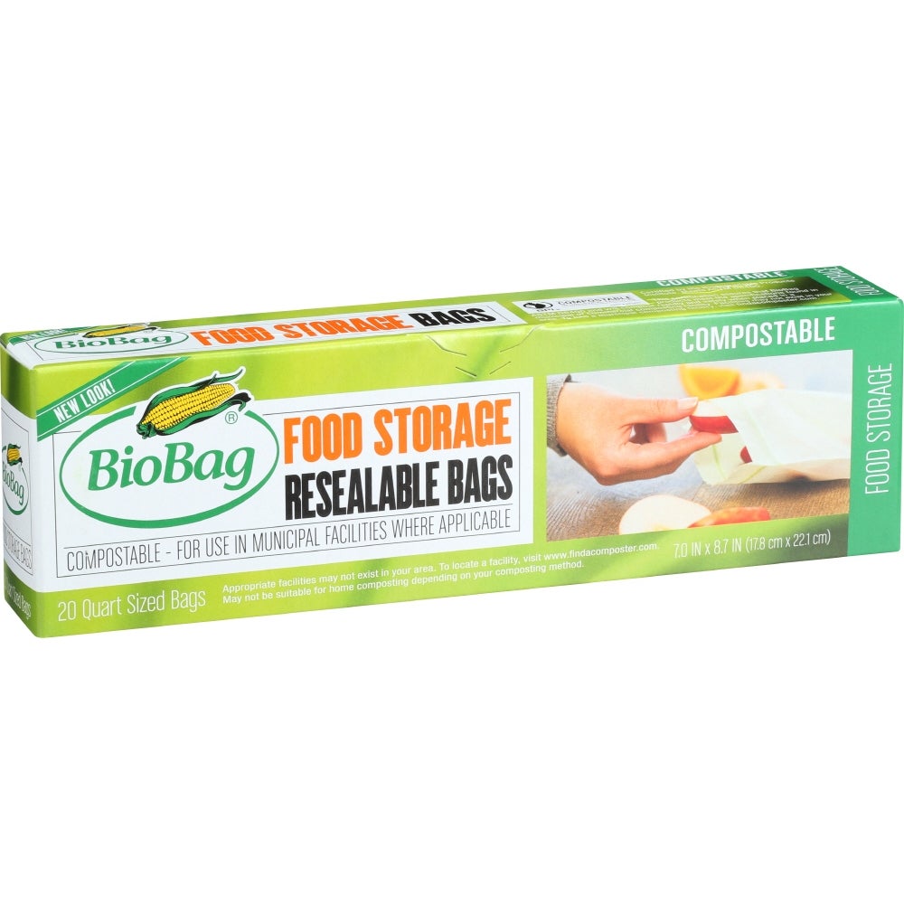 Bags, Food Storage, Quart Size, Resealable,12 - 20 COUNT