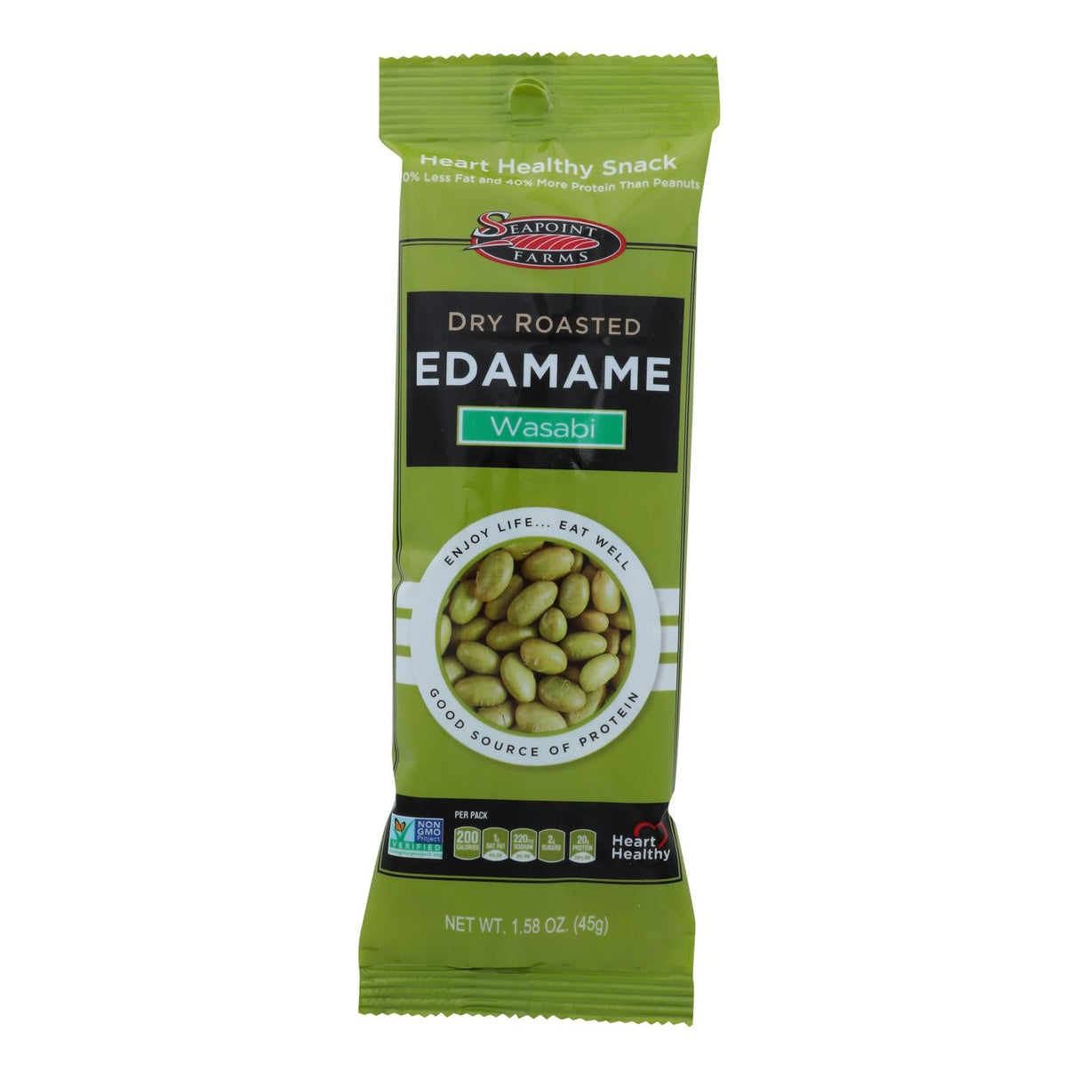 Edamame, Wasabi, Dry Roasted,12 - 1.58 OUNCE