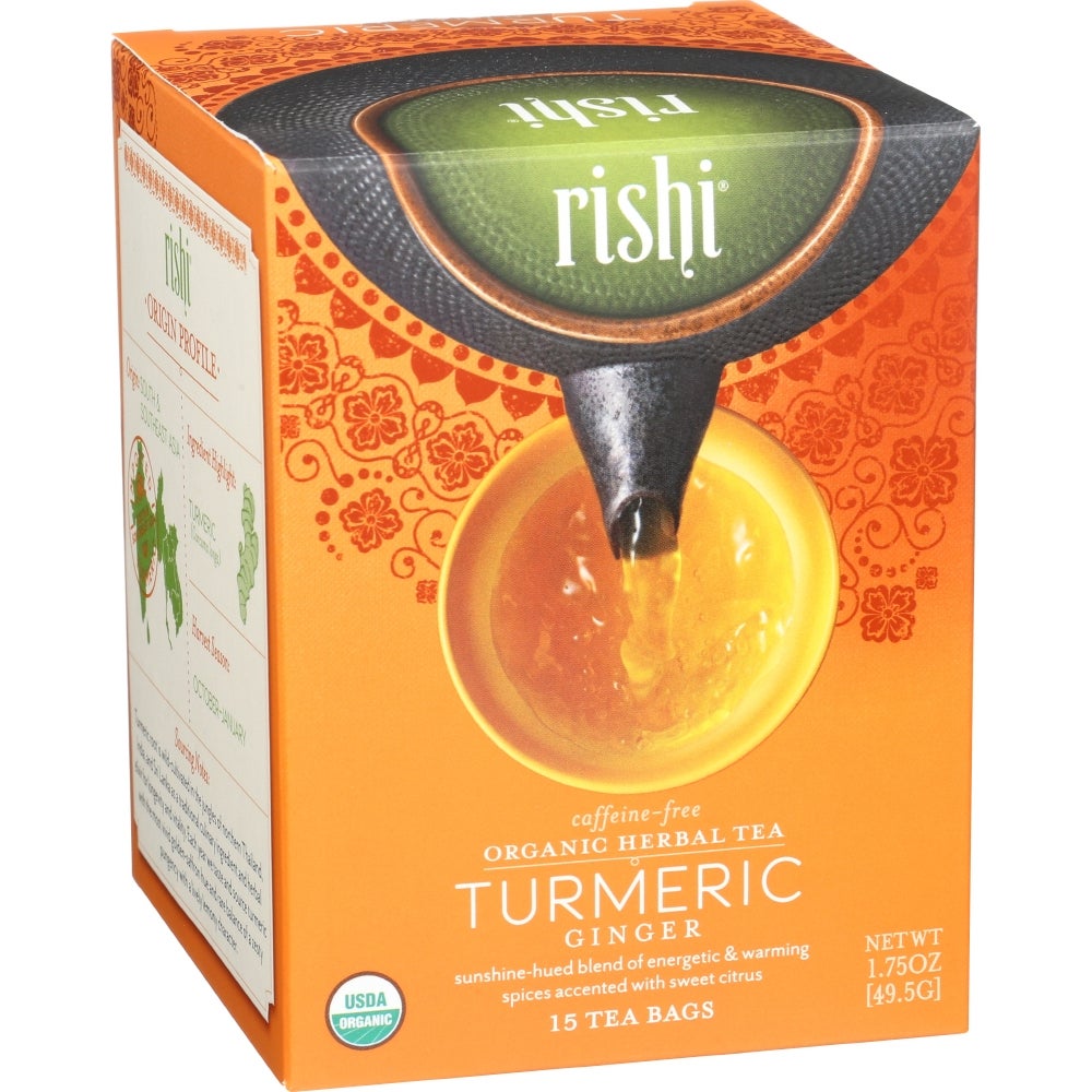 Tea, Turmeric Ginger, with Filters, 1.75 Ounce,6 - 15 COUNT