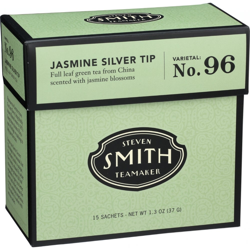 Tea, Green, Jasmine Silver Tip, Individuallly Wrapped with String, 1.3 Ounce,6 - 15 COUNT