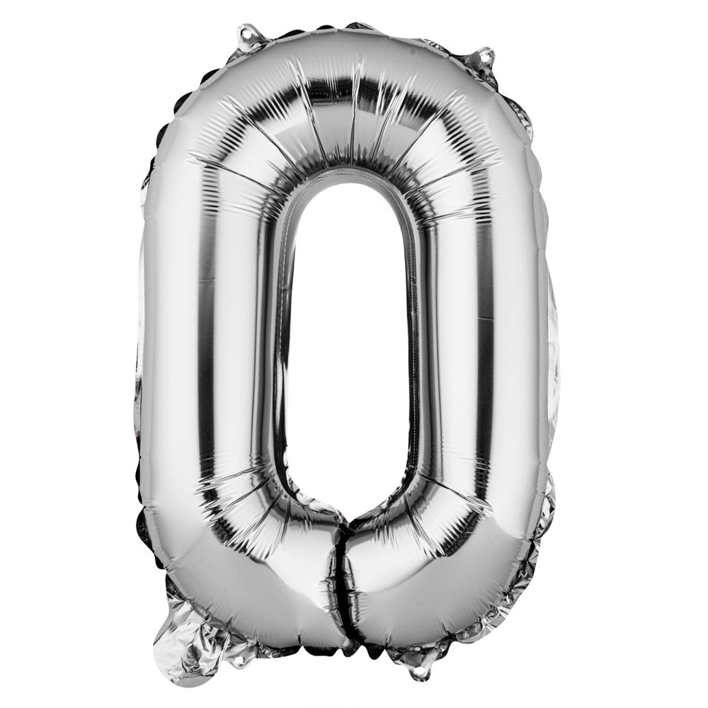 Balloon, Mylar, Balloonify 16 Inch, Number 0, Silver,1 - 1 EACH