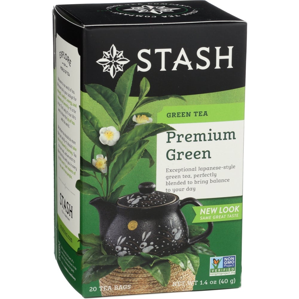 Tea, Premium Green, Individually Wrapped with String,6 - 20 COUNT