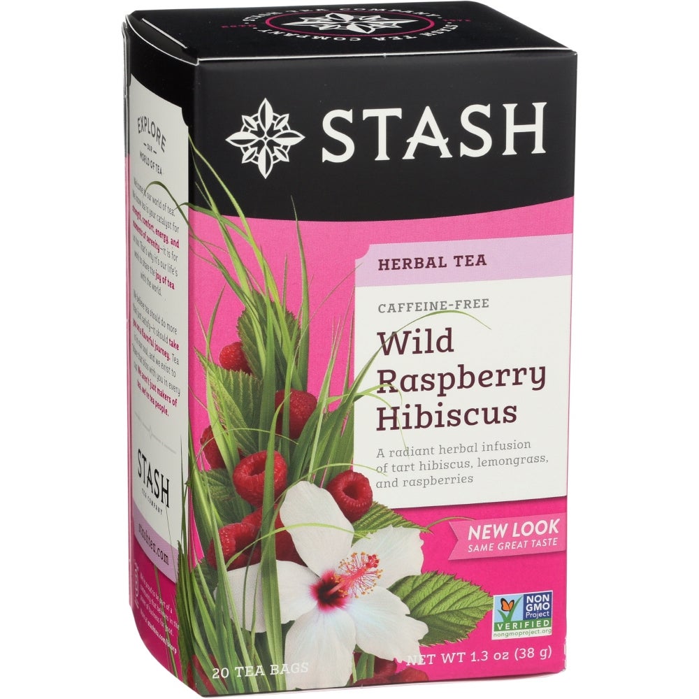 Tea, Wild Raspberry Hibiscus, Individually Wrapped with String,6 - 20 COUNT