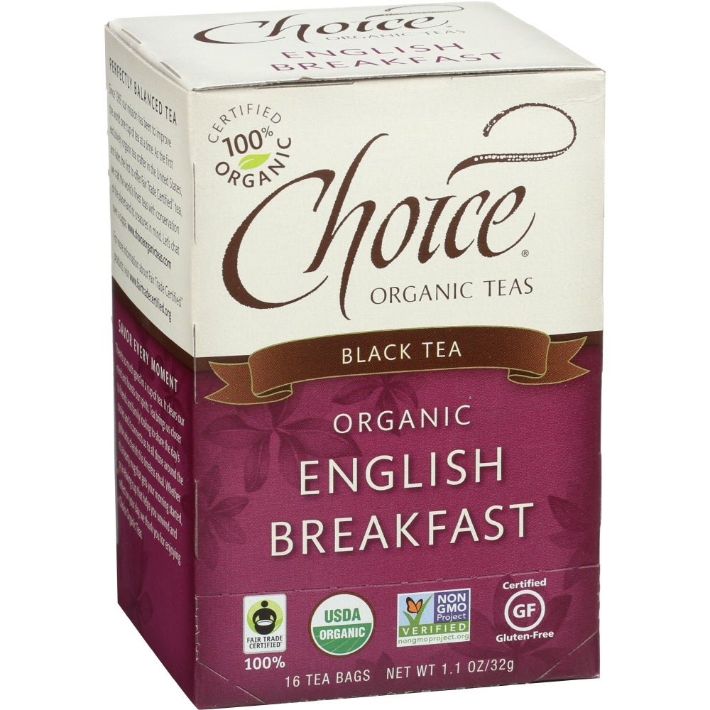 Tea, Black, English Breakfast, Individually Wrapped with String, 1.1 Ounce,6 - 16 COUNT