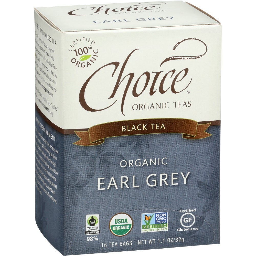 Tea, Black, Earl Grey, Individually Wrapped with String, 1.1 Ounce,6 - 16 COUNT