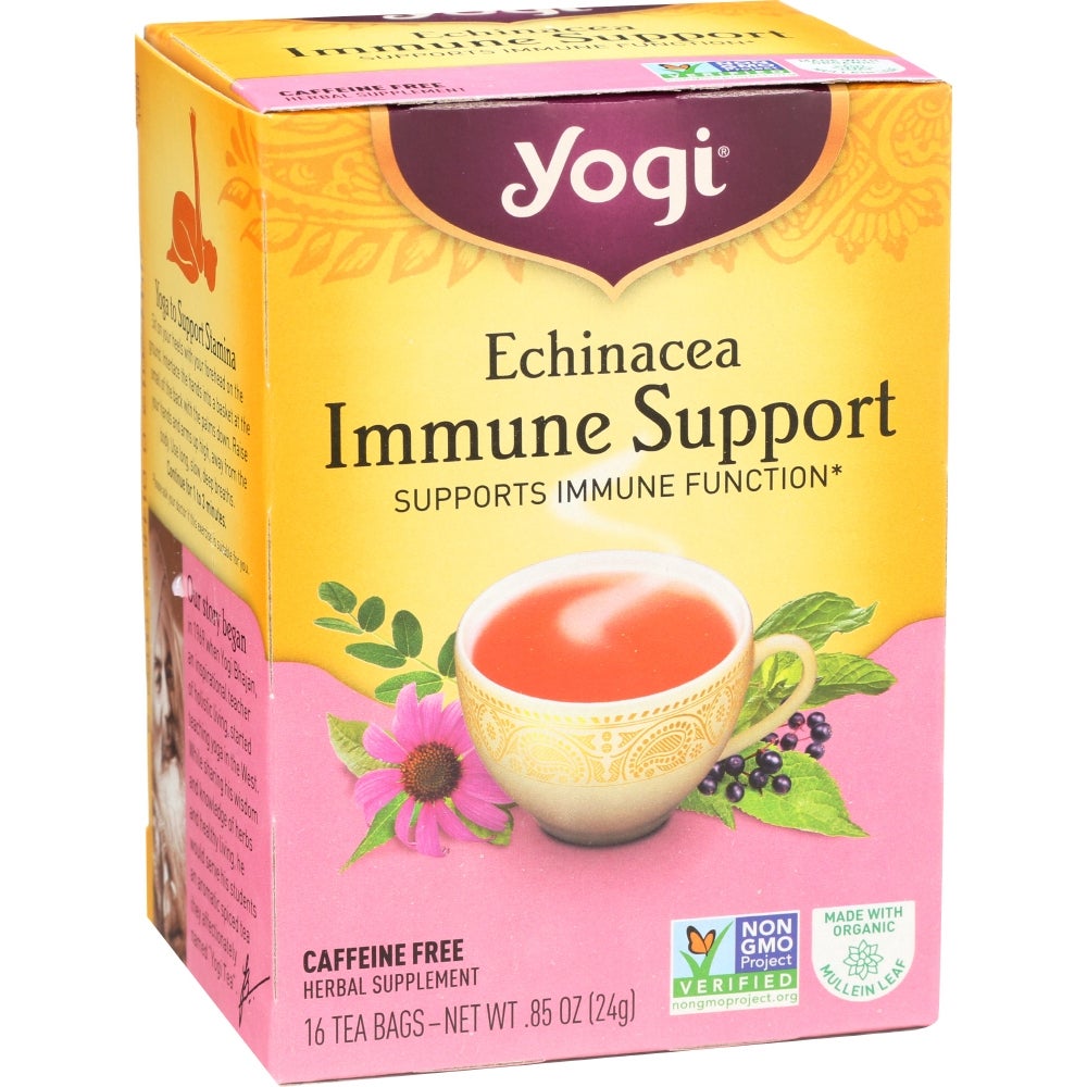 Tea, Minty Sweet, Echinacea Immune Support, Individually Wrapped with String, 0.85 Ounce,6 - 16 COUNT