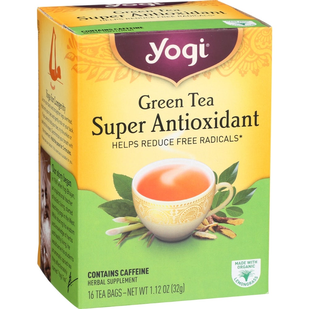 Tea, Green, Super Antioxidant, Individually Wrapped with String, 1.12 Ounce,6 - 16 COUNT
