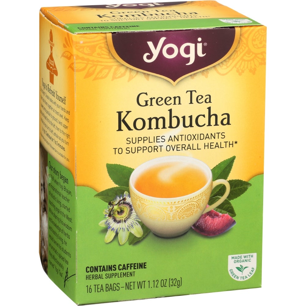 Tea, Green, Kombucha, Individually Wrapped with String, 1.12 Ounce,6 - 16 COUNT