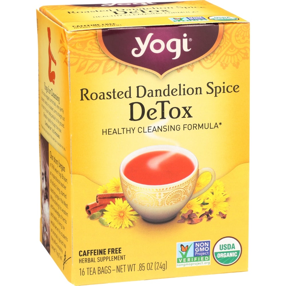 Tea, Roasted Dandelion Spice, Detox, Individually Wrapped with String, 0.85 Ounce,6 - 16 COUNT