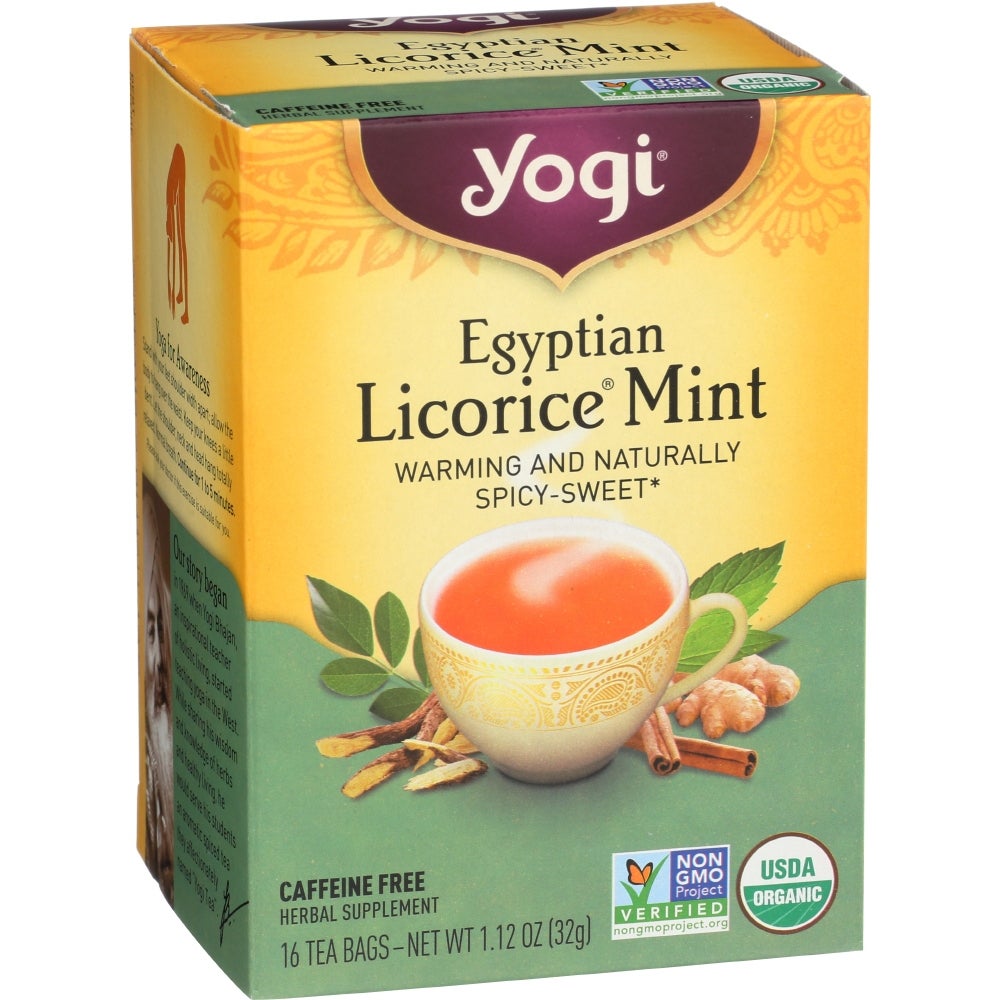 Tea, Egyptian Licorice Mint, Individually Wrapped with String, 1.12 Ounce,6 - 16 COUNT
