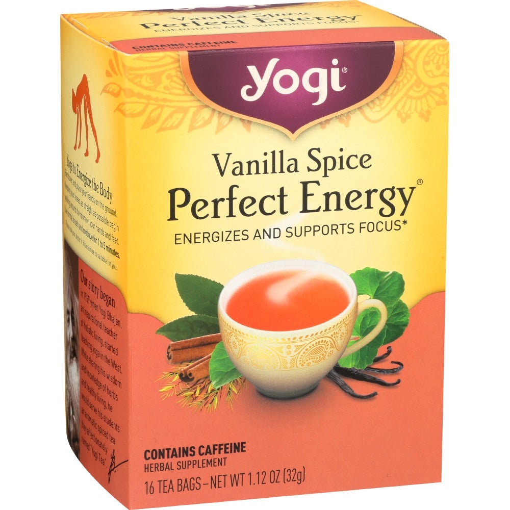 Tea, Vanilla Spice, Perfect Energy, Individually Wrapped with String, 1.12 Ounce,6 - 16 COUNT