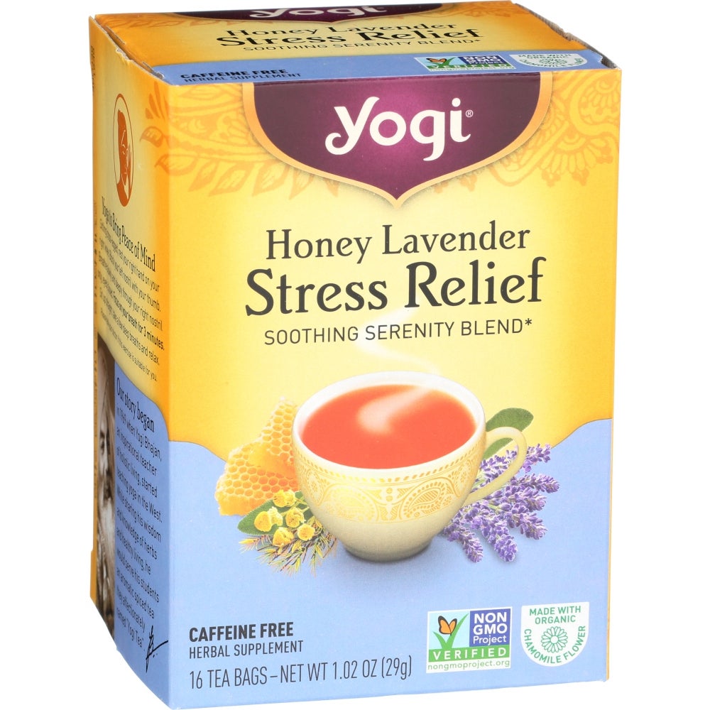 Tea, Honey Lavender, Stress Relief, Individually Wrapped with String, 1.02 Ounce,6 - 16 COUNT