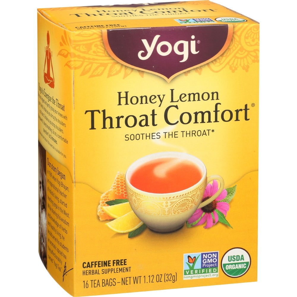 Tea, Honey Lemon, Throat Comfort, Individually Wrapped with String, 1.12 Ounce,6 - 16 COUNT