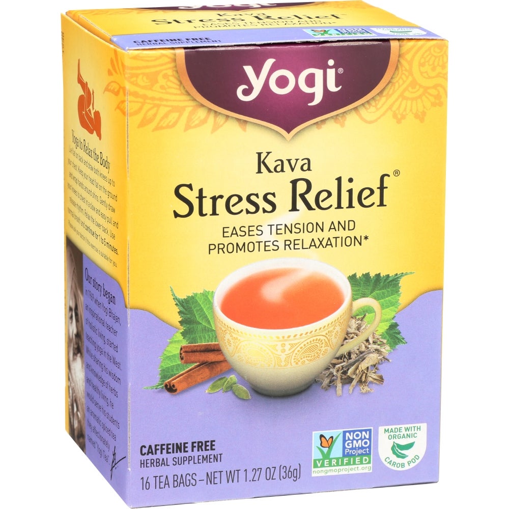 Tea, Kava, Stress Relief, Individually Wrapped with String, 1.27 Ounce,6 - 16 COUNT