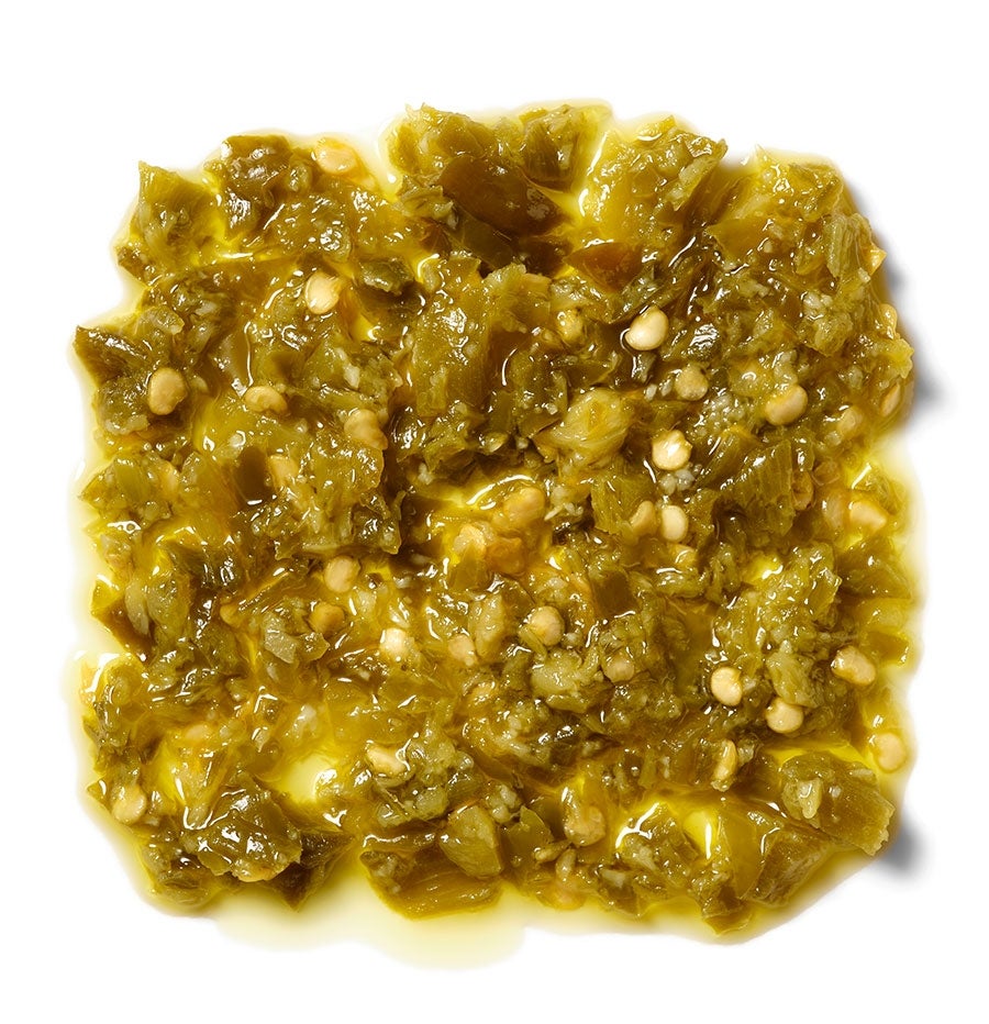 Sauce, Hot, Green Chile Crunch,4 - 35.2 OUNCE