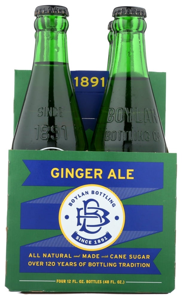 Soft Drink, Ginger Ale, Single-Serve, Glass, 12 Fluid Ounce,6 - 4 COUNT
