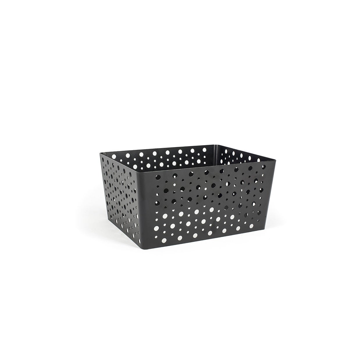Organizer, Deep, 12.25 x 9.5 x 6 Inch, Half-Size Dots, Matte Black, Metal,2 - 1 EACH