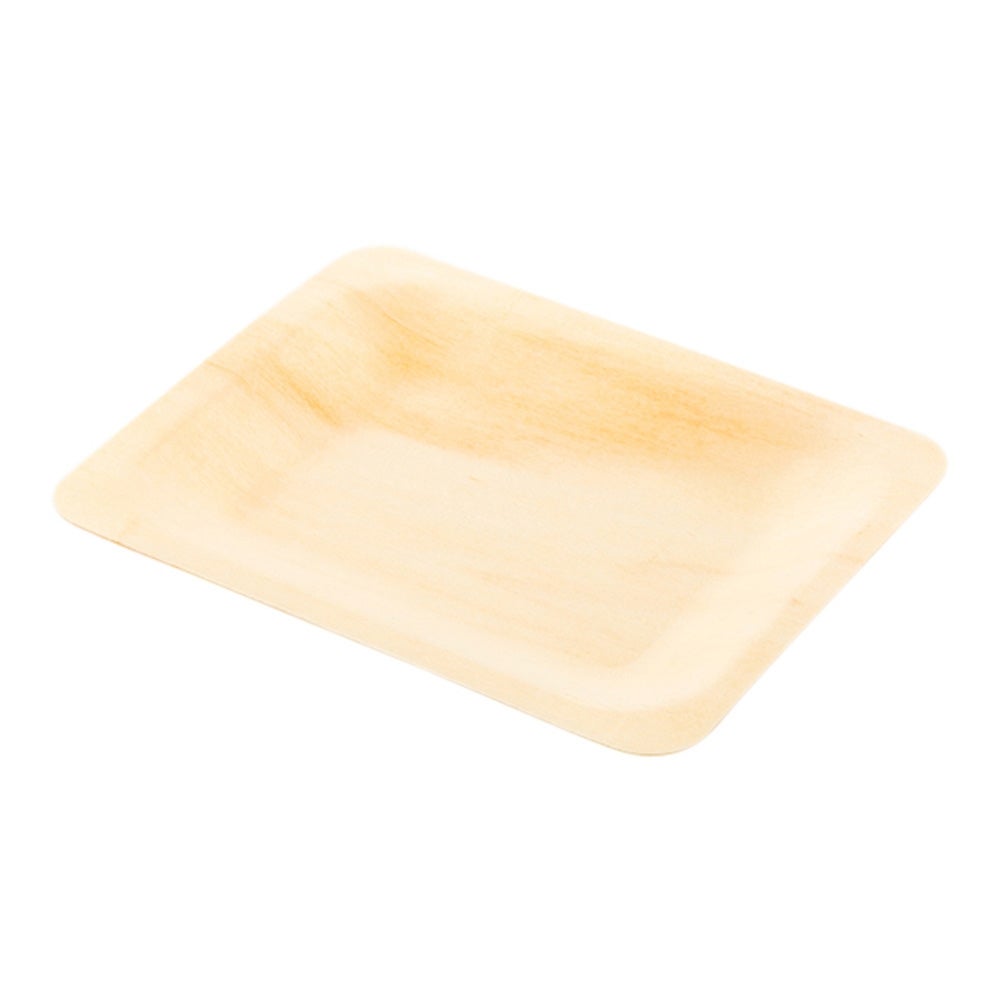 Plates, Food, 3.5 Inch, Wood, Natural, Rectangle, 3.5 Linear Inch,1 - 200 COUNT