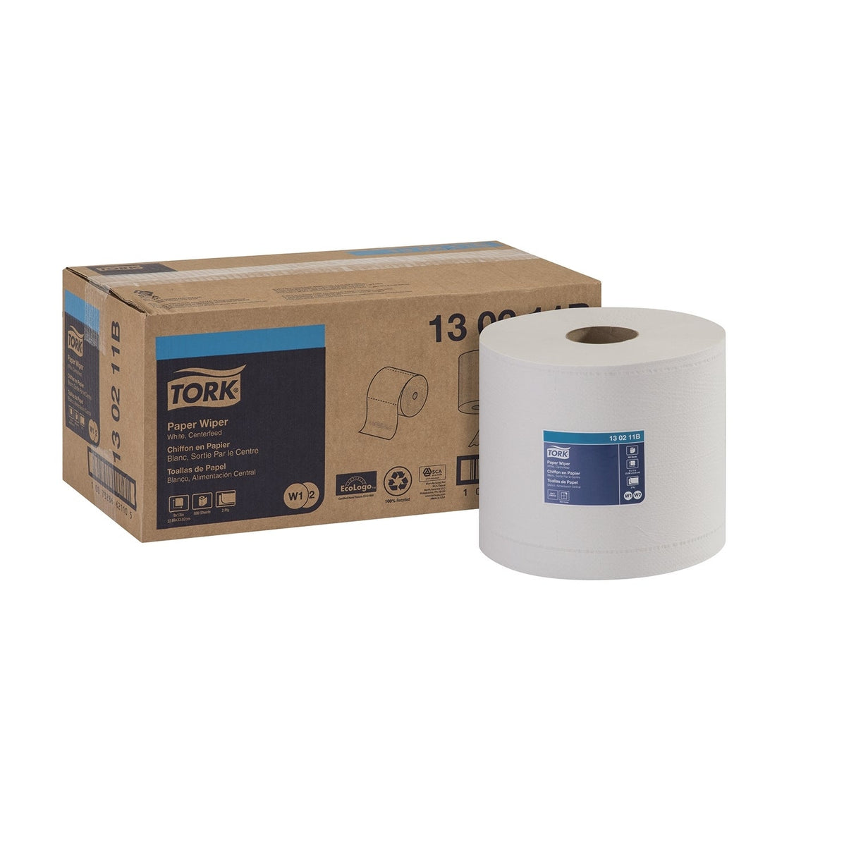 Towels, Center-Pull Roll, 2-Ply, White, 9 x 13 Inch,2 - 800 COUNT