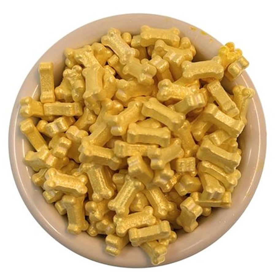 Sprinkles, Bone Shaped, Yellow,6 - 8 OUNCE