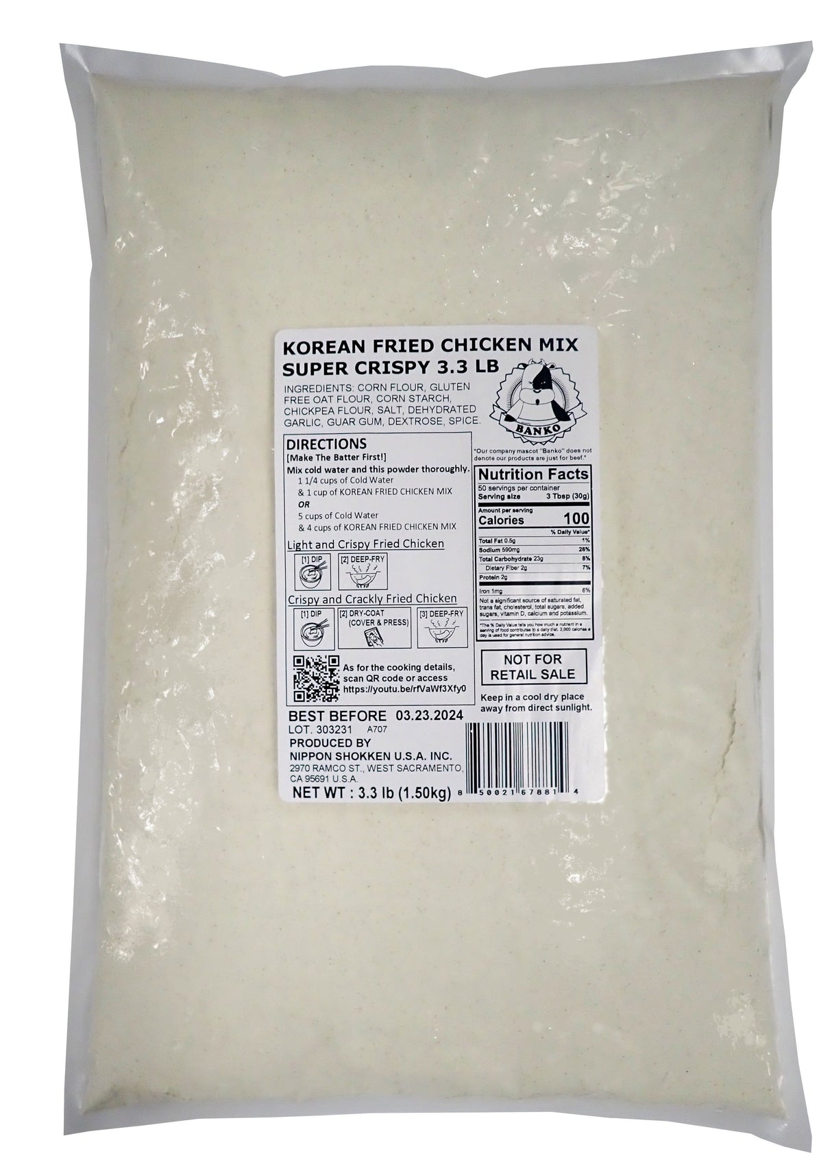 Batter Mix, Chicken, Korean Fry,6 - 3.3 POUND