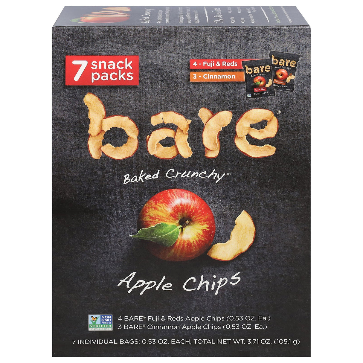 Apple Chips, Variety, Single-Serve, 0.53 Ounce,6 - 7 COUNT