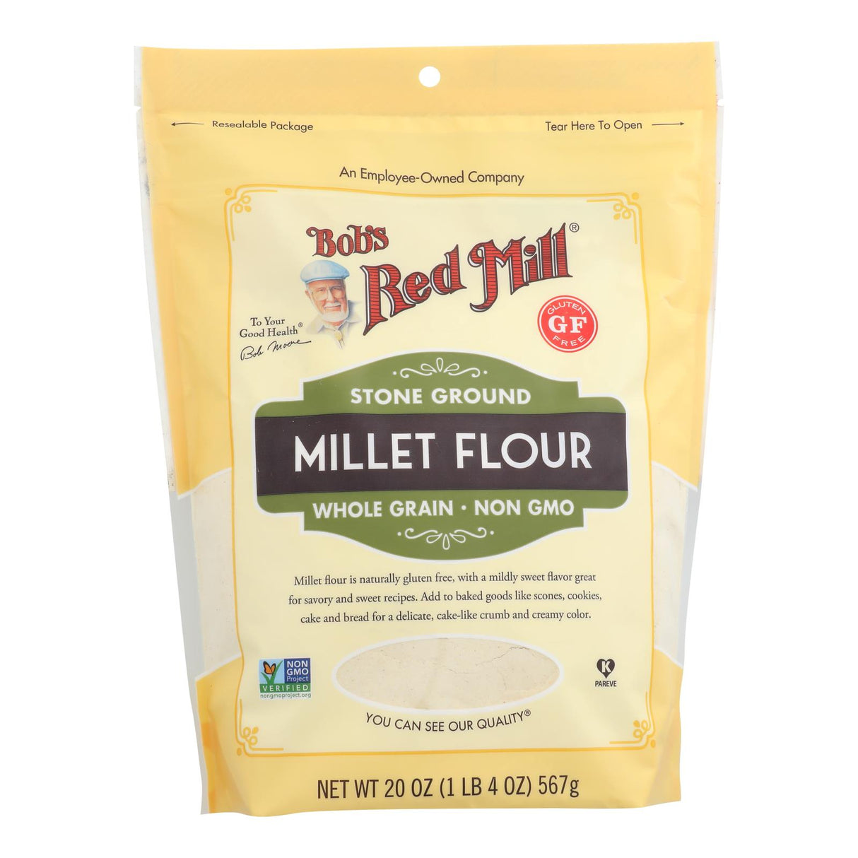 Flour, Millet, Resealable Package,4 - 20 OUNCE