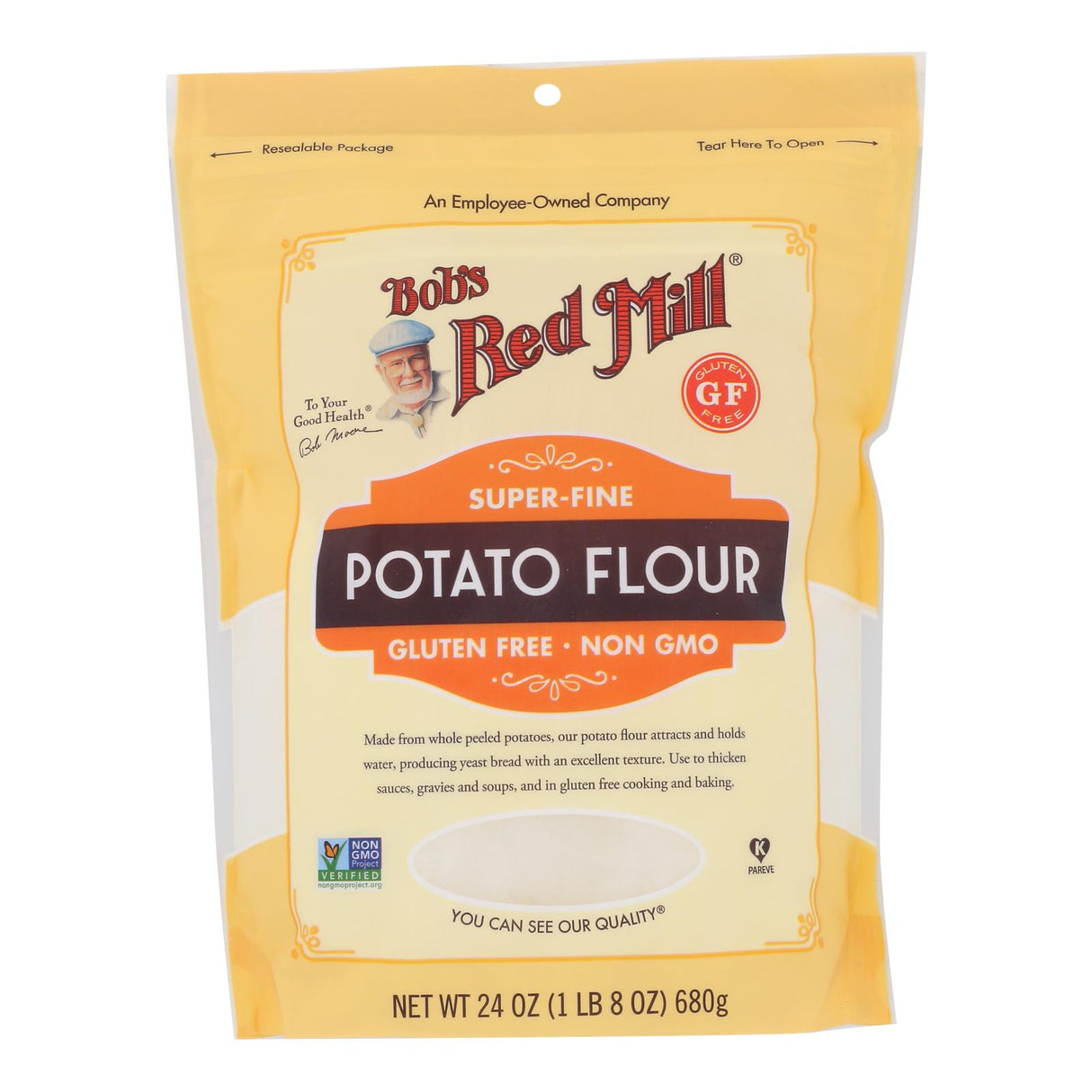 Flour, Potato, Super-Fine, Resealable Package,4 - 24 OUNCE