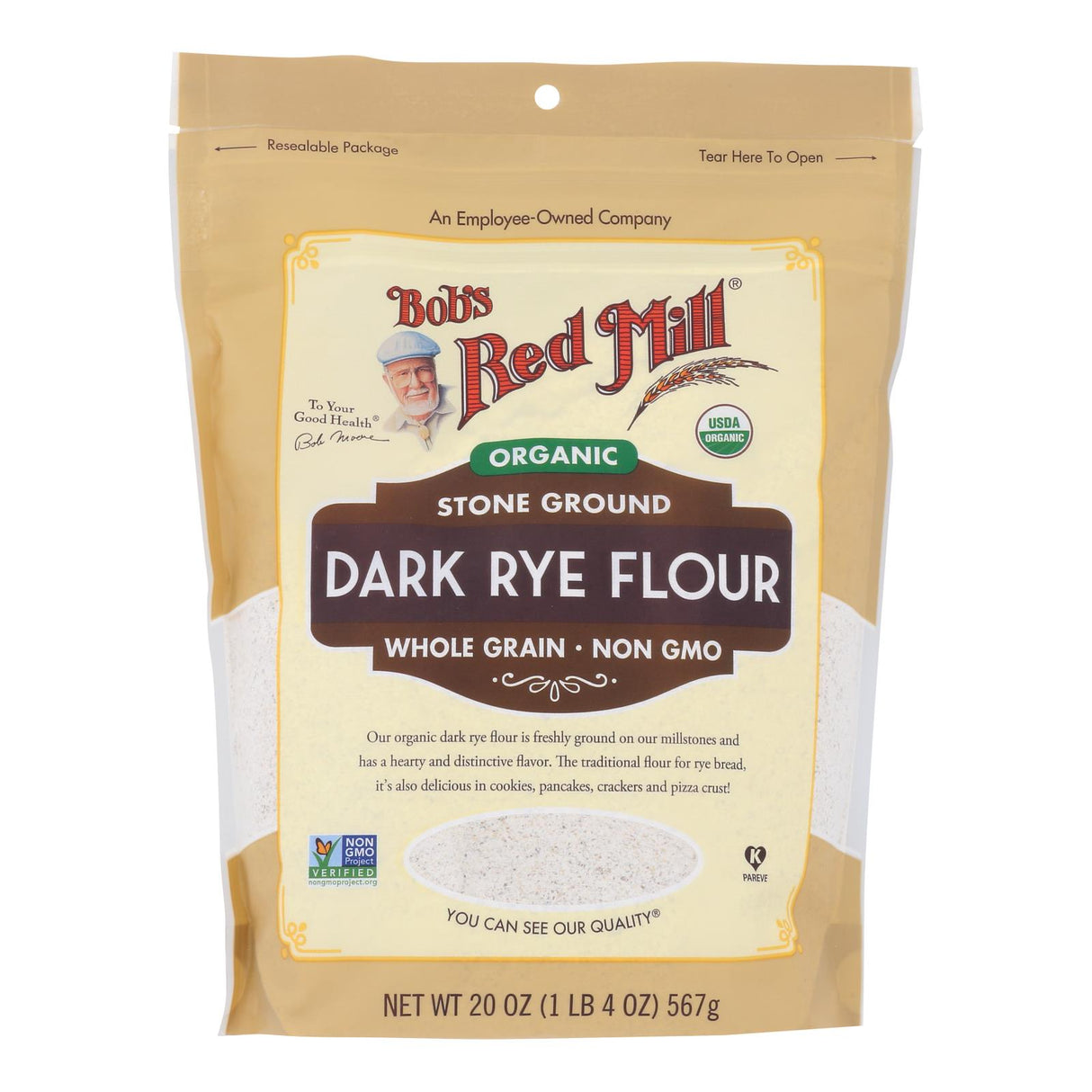 Flour, Dark Rye,4 - 20 OUNCE
