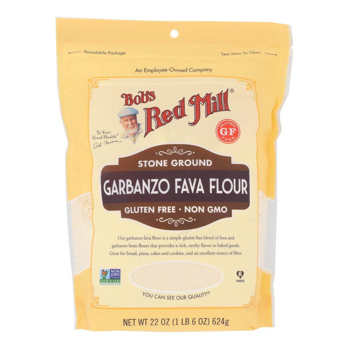 Flour, Garbanzo & Fava, Resealable Package,4 - 22 OUNCE