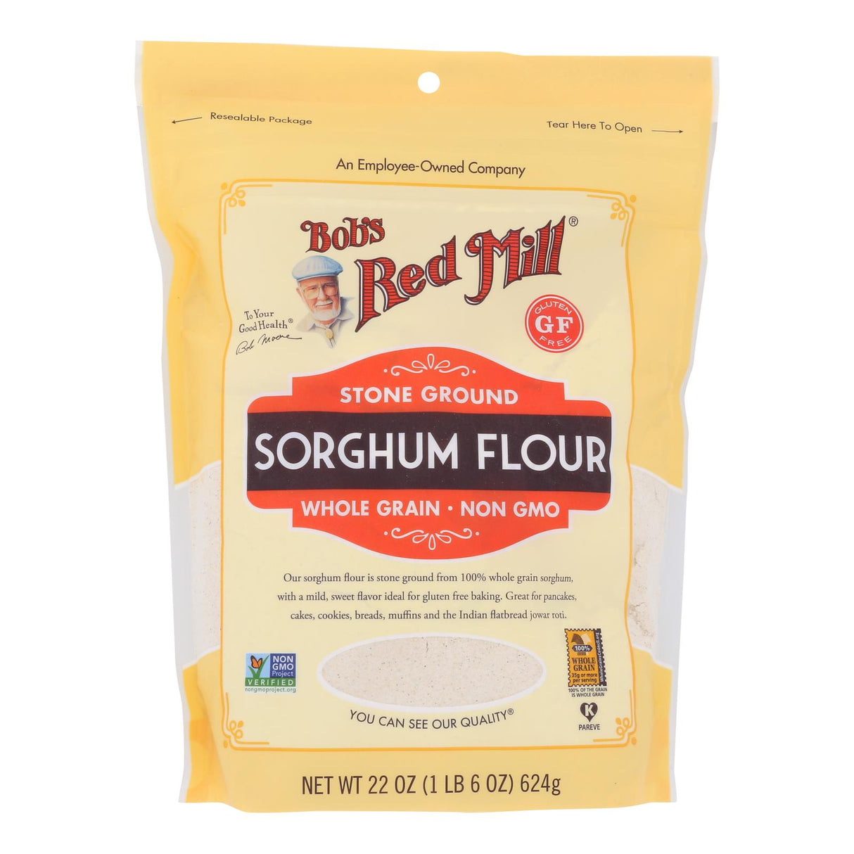 Flour, Sorghum, Resealable Package,4 - 22 OUNCE