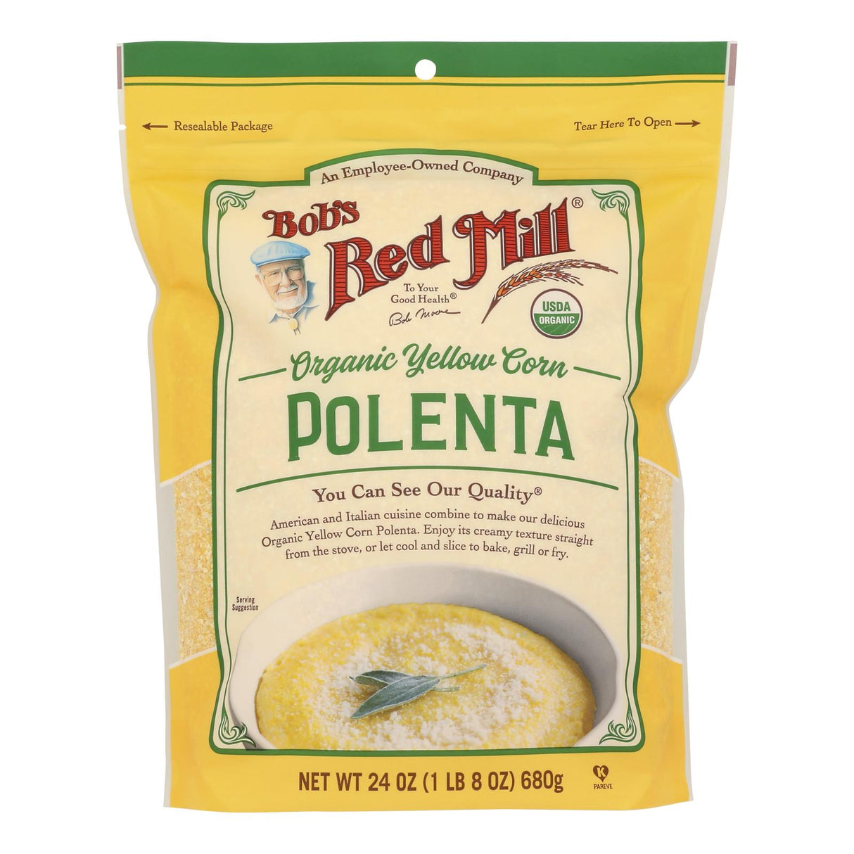 Meal, Yellow Corn, Polenta, Resealable Package,4 - 24 OUNCE