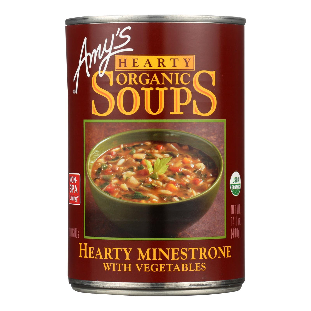 Soup, Minestrone, Hearty, Vegetable, Canned,12 - 14.1 OUNCE