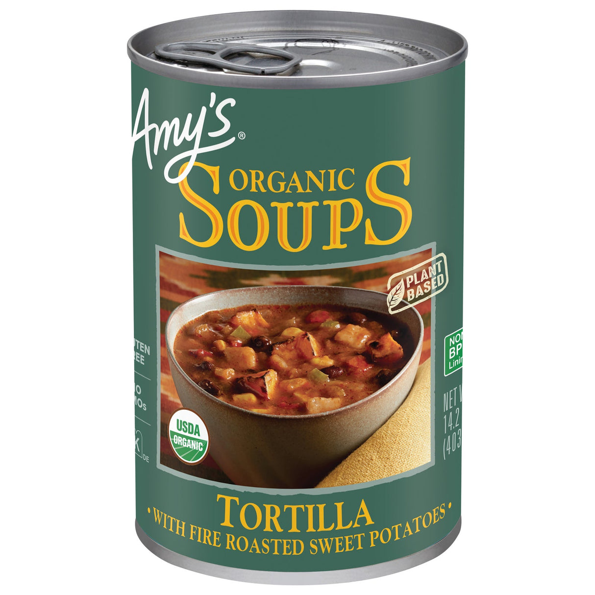 Soup, Tortilla, contains Fire Roasted Sweet Potato, Canned,12 - 14.2 OUNCE