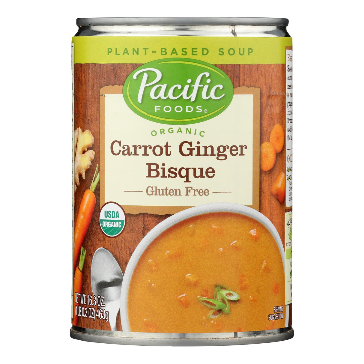 Bisque, Carrot Ginger, Canned,12 - 16.3 OUNCE
