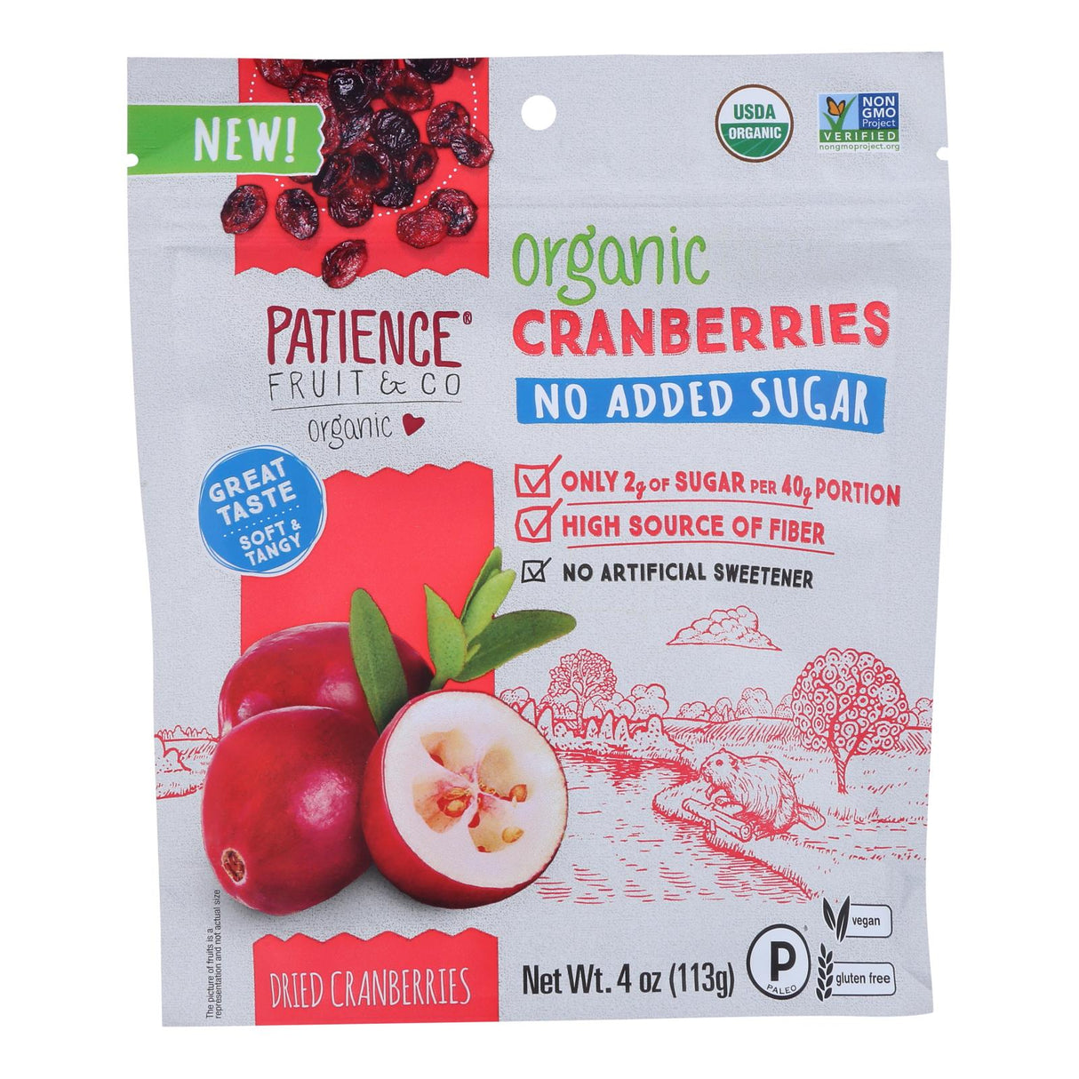 Cranberries, No Added Sugar, Dried, Resealable Bag,8 - 4 OUNCE