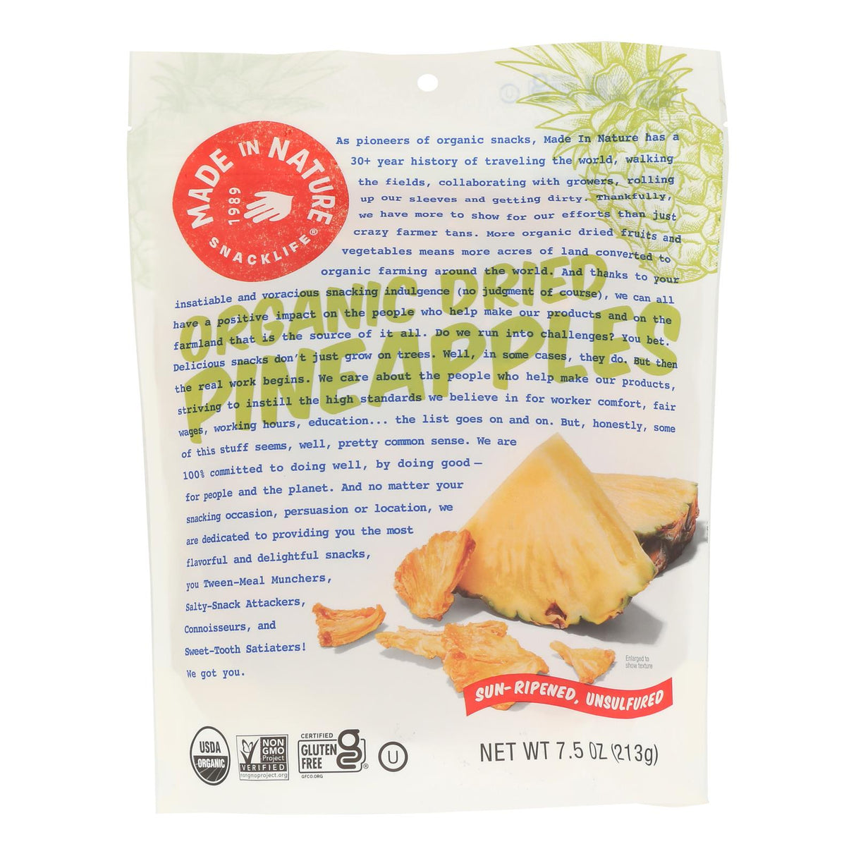 Pineaple, Dried,6 - 7.5 OUNCE