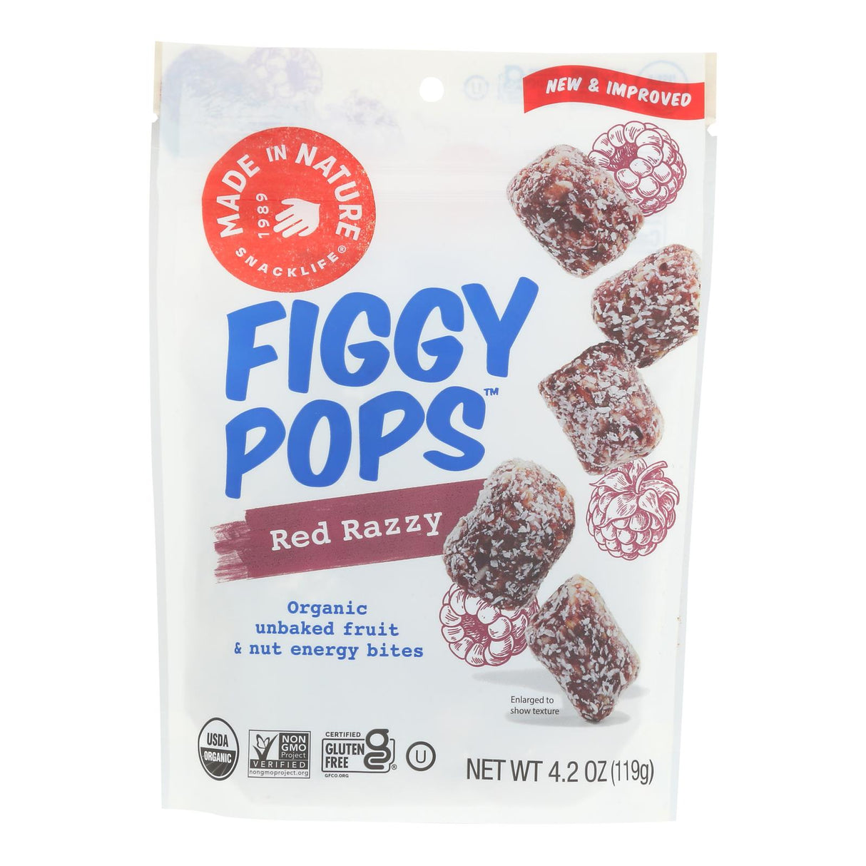 Energy Bites, Fruit & Nut, Figgy Pops, Red Razzy,6 - 4.2 OUNCE