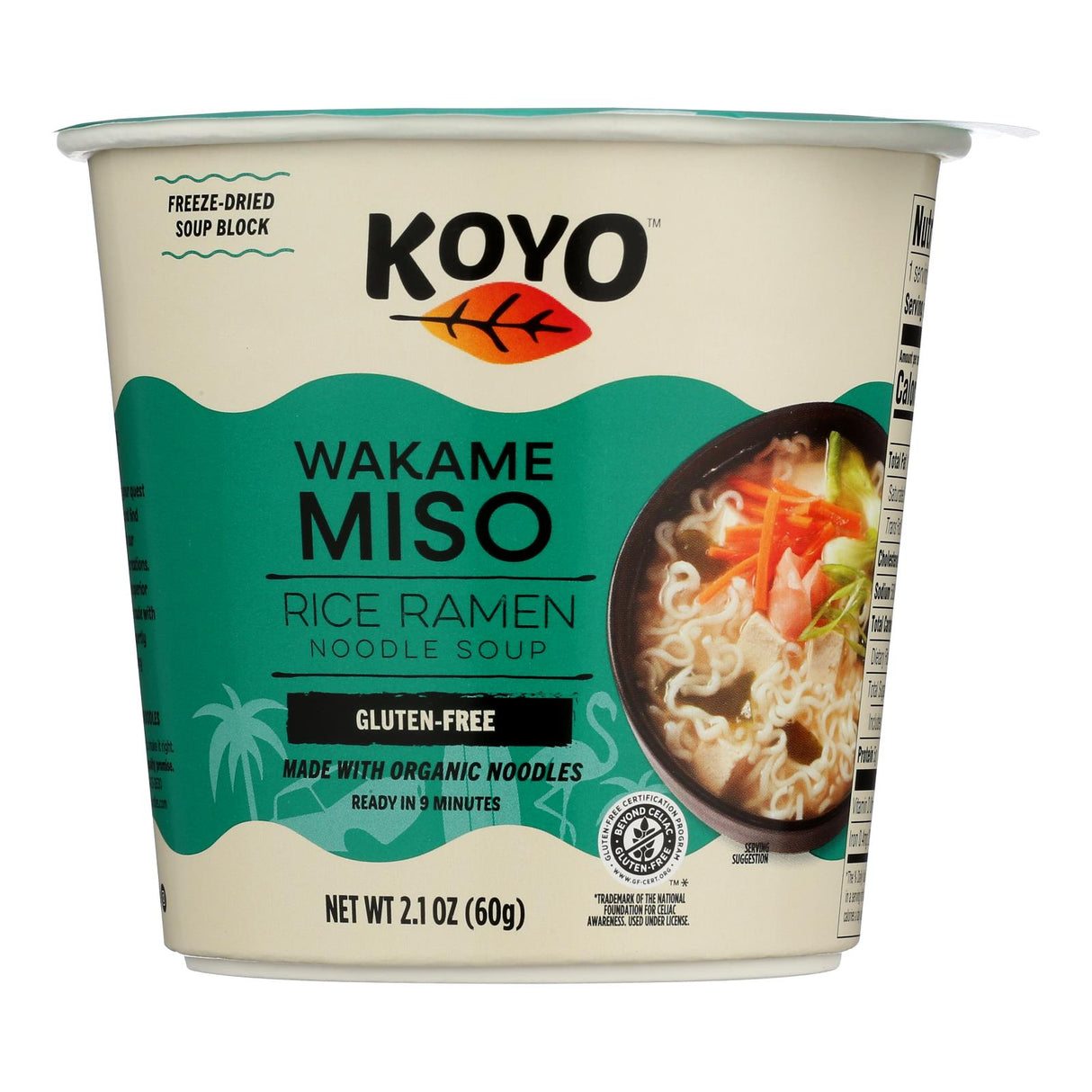 Soup, Rice Ramen Noodle, Wakame Miso, Cup,6 - 2.1 OUNCE