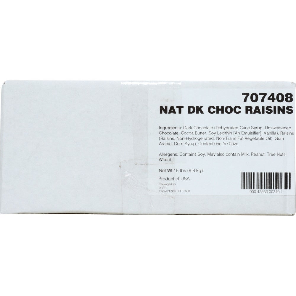 Raisins, Covered, Dark Chocolate,1 - 15 POUND
