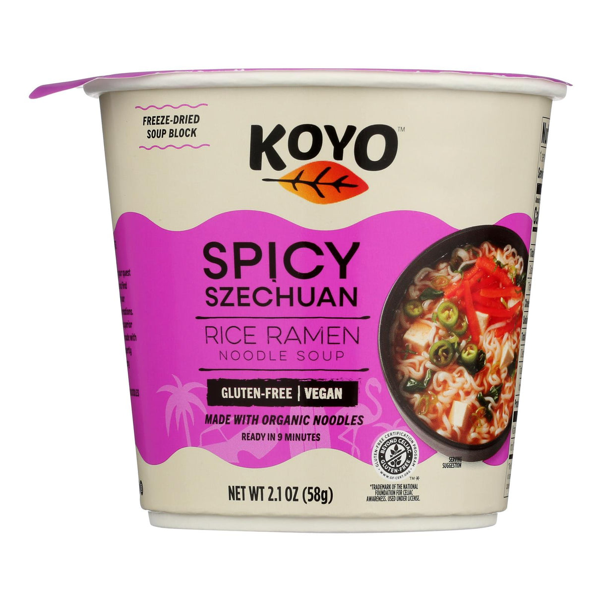 Soup, Rice Ramen Noodle, Spizy Szechuan, Cup,6 - 2.1 OUNCE