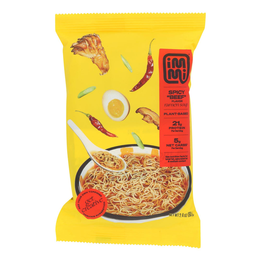 Soup, Ramen Noodle, Plant-Based, Spicy Beef,6 - 2.4 OUNCE