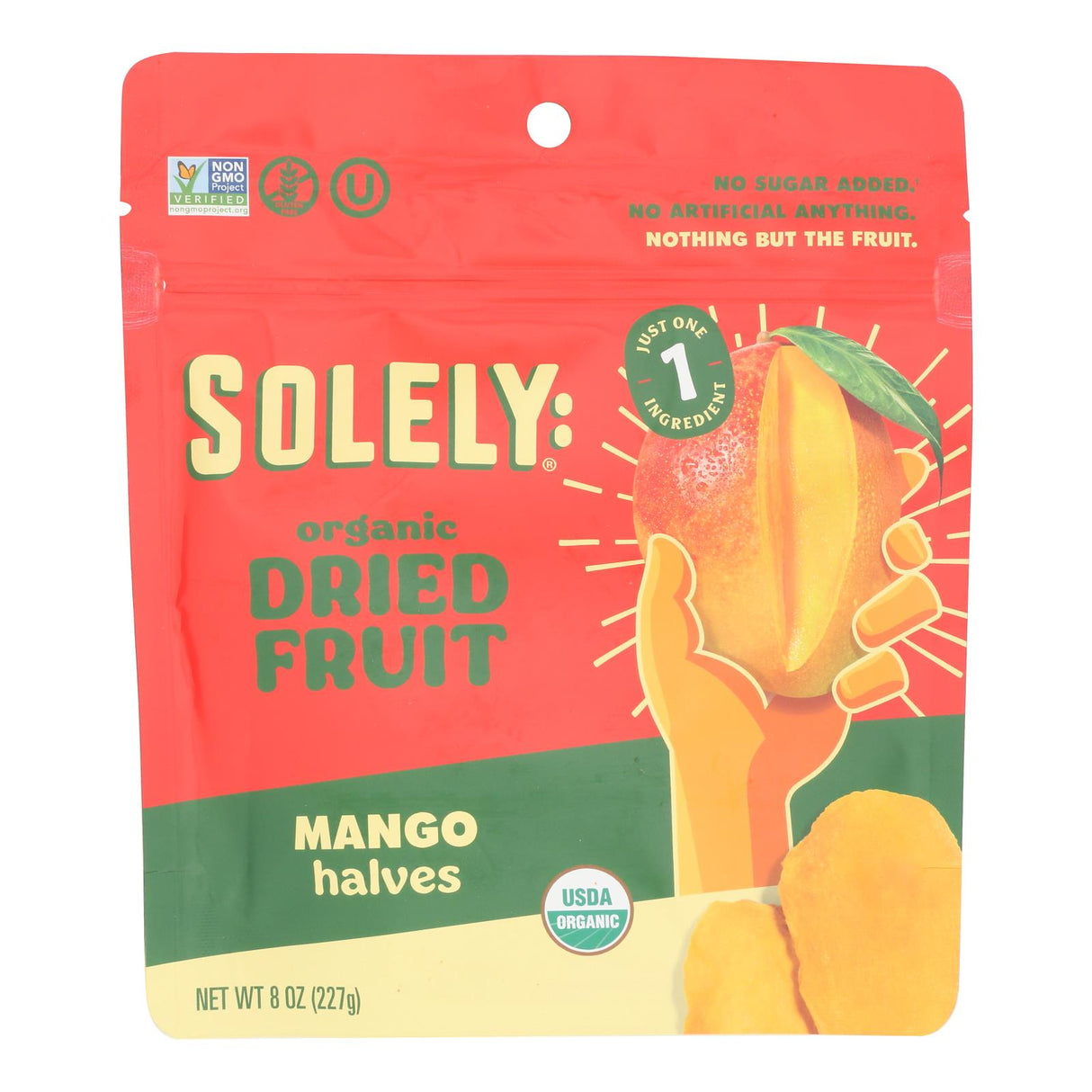 Mango, Halved, No Sugar Added, Dried, Resealable Bag,6 - 8 OUNCE