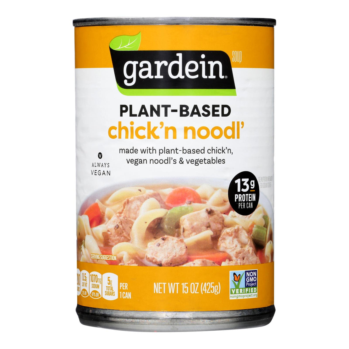 Soup, Chicken Noodle, Plant-Based, Ready-to-Serve,12 - 15 OUNCE