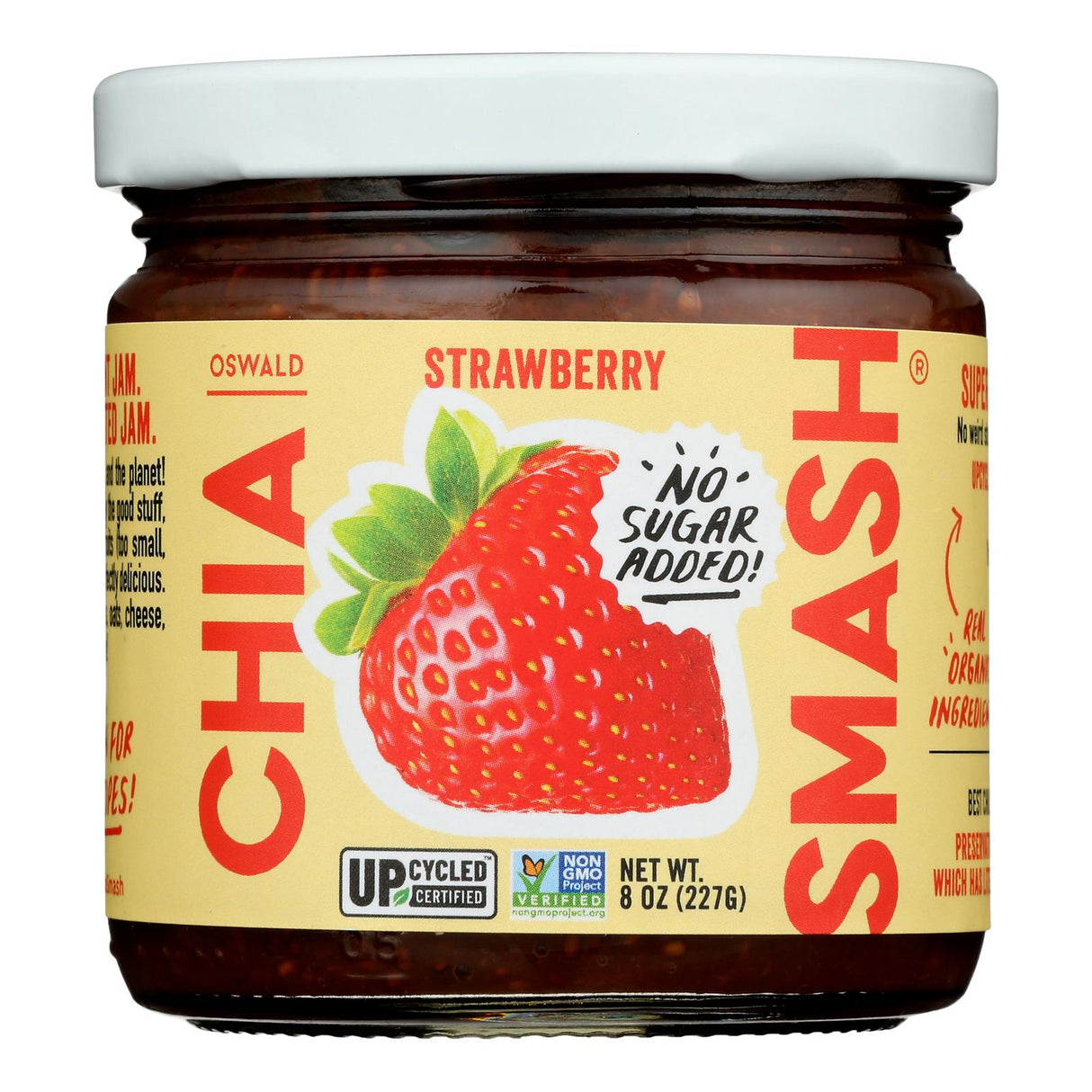 Jam, Chia Smash, Strawberry, No Sugar Added,6 - 8 OUNCE
