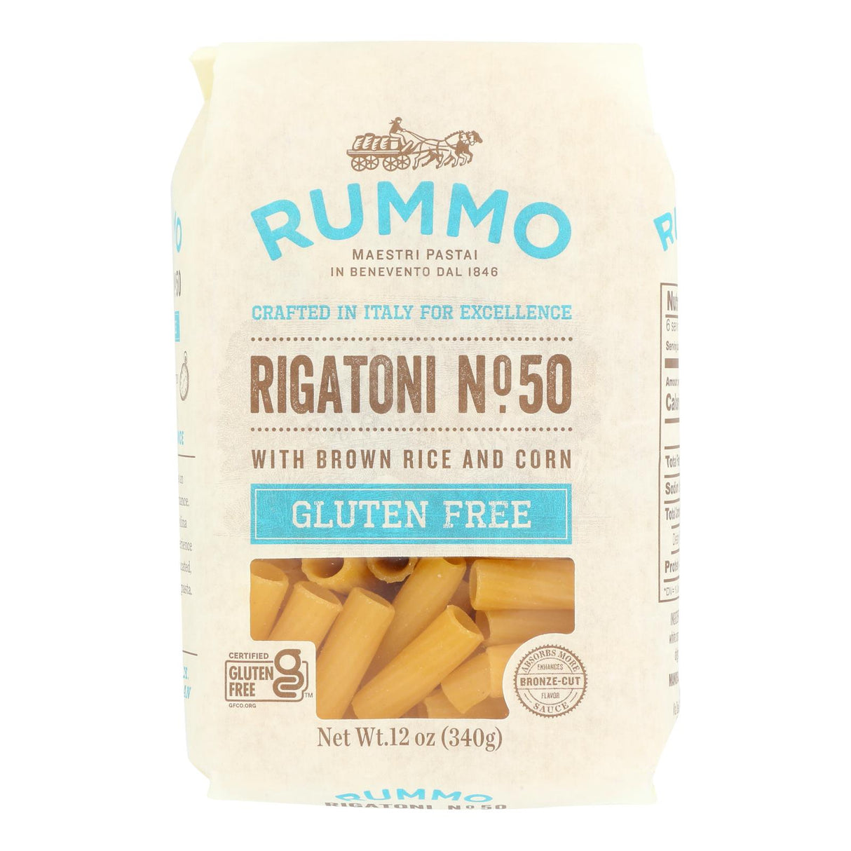 Pasta, Rigatoni, contains Brown Rice & Corn,12 - 12 OUNCE