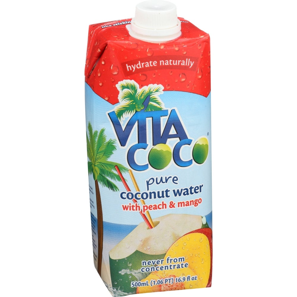 Water, Coconut, Pure, Peach Mango, 16.9 Fluid Ounce,12 - 500 ML