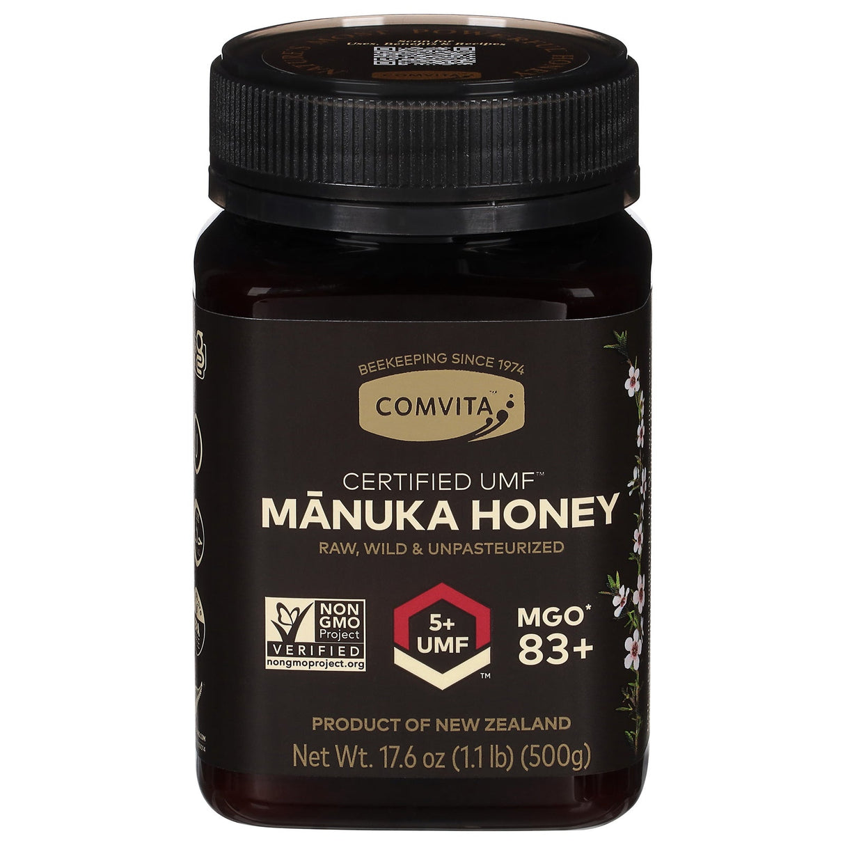 Honey, Manuka, Raw, MGO 83+,1 - 17.6 OUNCE